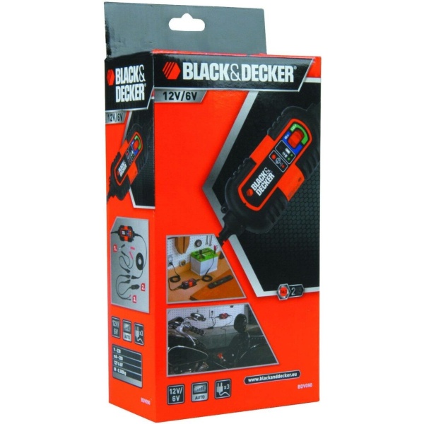 Redresor Automat Digital Pentru Acumulatori Auto-Moto Cu Functie De Tester Black & Decker 6 /12V 1,2A 70111